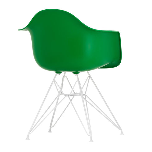 Cadeira de Braços em Plástico Eames DAR / Base Branca